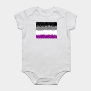 Asexual Flag in Crosshatch Design Baby Bodysuit